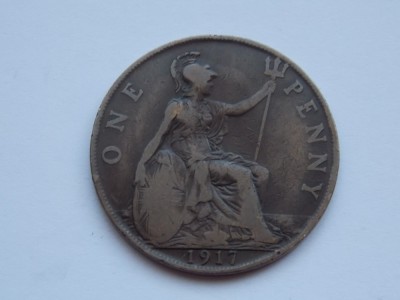 ONE PENNY 1917 GBR foto