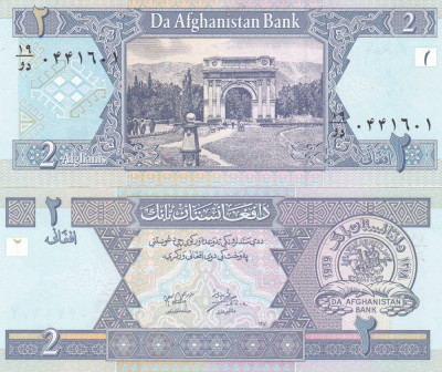 Afganistan 2 Afgani 2002 UNC foto