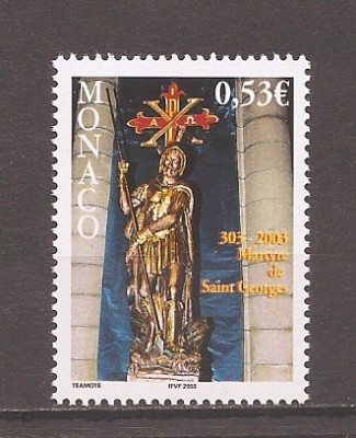 Monaco 2002 - Aniversarea a 1700 de ani de la Martyrium of St George, MNH foto