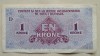 Danemarca 1 Krone allierede overkommando F BUNA RARA