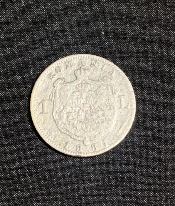 Moneda 1 leu 1881 argint