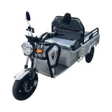 Triciclu electric Breckner Germany Model E argintiu 1600W fara perii, baterie 60V 20Ah, 25 km/h fara permis, autonomie 50 km, sarcina max 500 kg,