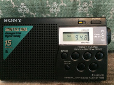 RADIO VINTAGE SONY ICF-M260 DIN 1998 FUNCTIONAL.CITITI CU ATENTIE DESCRIEREA! foto