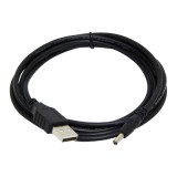 CABLU alimentare GEMBIRD, pt. HUB USB, USB la Jack Power 3.5 mm (5 V DC, 0.5 A), 1.8m, negru, &quot;CC-USB-AMP35-6&quot; (timbru verde 0.08 lei)
