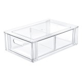 Organizator Frigider 2 Compartimente Plastic Transparent, CMCLASS
