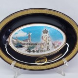 Suvenir religios - farfurie decorativa portelan - aur 24 k - PORTUGALIA