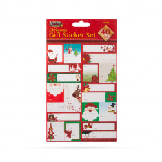 Set autocolante cadou de Crăciun – 15,2 x 21,6 cm – 40 buc / pachet