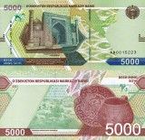 Bancnota Uzbekistan 5000 Sum 2021 UNC, Asia, Colectie