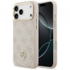Husa MagSafe pentru Apple iPhone 17 Pro Max, Guess, 4G Strass Logo, Roz