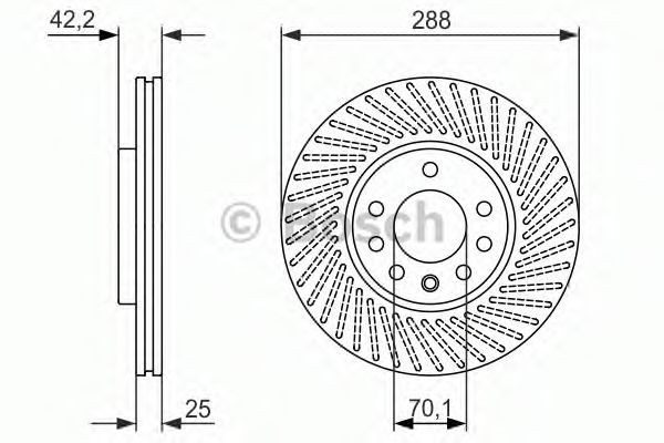 Disc frana SAAB 9-3 (YS3D) (1998 - 2003) BOSCH 0 986 479 884