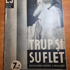 revista trup si suflet 9 octombrie 1936-revista pentru sanatatea si frumusete