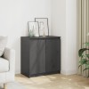 Gossi dulap lateral, gri, 60x36x65 cm, lemn masiv de pin