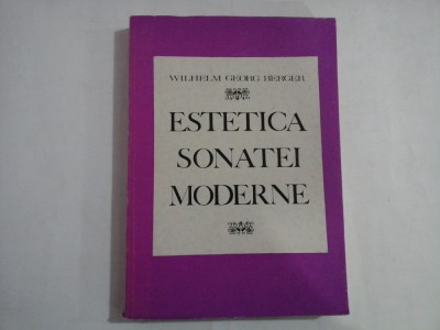ESTETICA SONATEI MODERNE - WILHELM GEORG BERGER foto