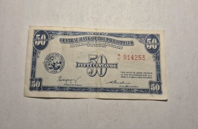 Filipine 50 Centavos 1949 foto