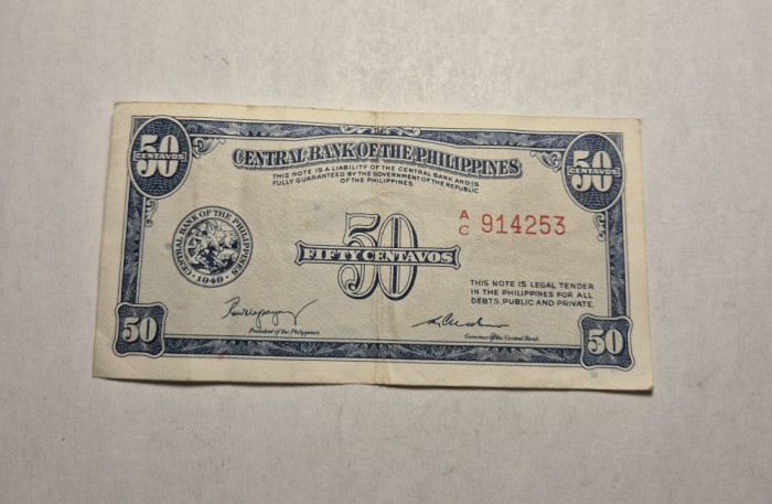 Filipine 50 Centavos 1949