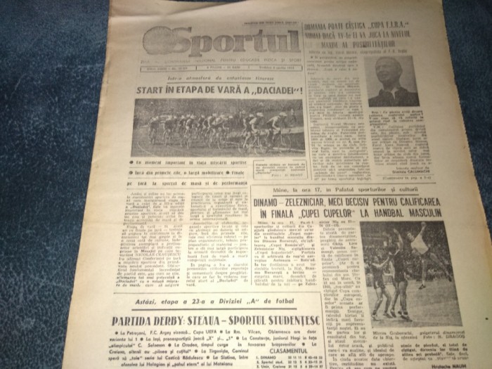 ZIARUL SPORTUL 2 APRILIE 1983