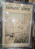Ziarul Universul Literar nr. 41/1897 - pe coperta Mergerea Imparatului Austriei cu Regele Romaniei la Opera din Pesta&ndash; inramat