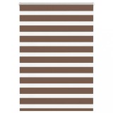 vidaXL Jaluzea tip zebra maro lățime țesătură 90,9 cm poliester