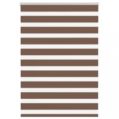 vidaXL Jaluzea tip zebra maro lățime țesătură 90,9 cm poliester