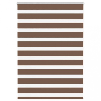 Jaluzea tip zebra maro lățime țesătură 90,9 cm poliester foto