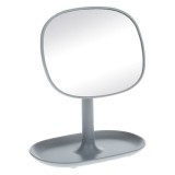 Oglinda Ovala, cu Baza pentru Bijuterii sau Produse de Ingrijire, Gri, 16 x 11 xb19 cm