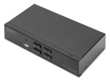DIGITUS DS-12891 &Icirc;ntrerupător KVM USB 2.0 Negru 4K UHD 2160p