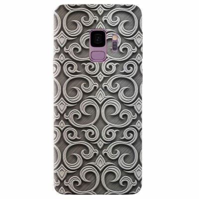 Husa silicon pentru Samsung S9, Baroque Silver Pattern foto