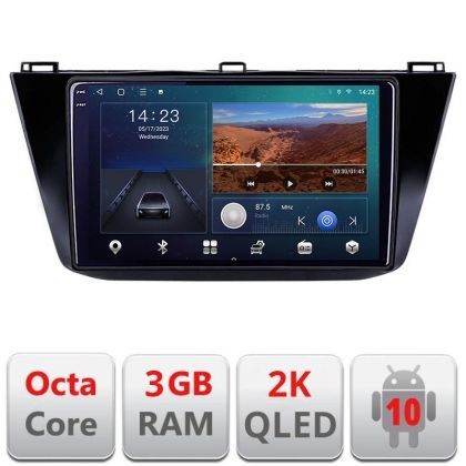 Navigatie VW Tiguan 2016- B-5883 Android Ecran 2K QLED octa core 3+32 carplay android auto KIT-5883+EDT-E310V3-2K CarStore Technology