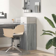 vidaXL Bufet cu sertar sonoma gri 38 x 34.5 x 75 cm Lemn compozit