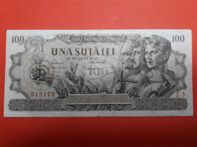 Bancnota 100 lei 27 August 1947 aXF foto