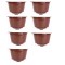 Set 7 capsule reutilizabile cafea compatibile cu Dolce Gusto, Plastic/Silicon, 52 x 35 mm, Maro