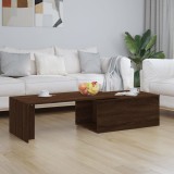 Masuta Cafea Gossi Stejar Maro 150x50x35 cm Lemn Prelucrat Dreptunghiulara