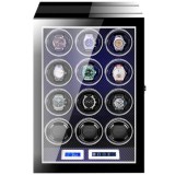 Cumpara ieftin Cutie intors ceasuri automatice cu amprenta iUni, Luxury Watch Winder 12, Carbon