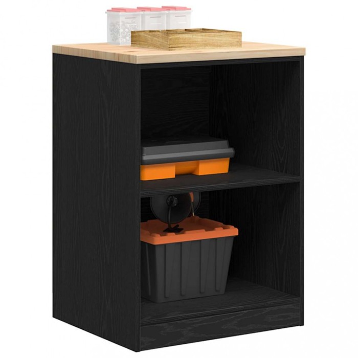 vidaXL Dulap depozitare garaj negru 60x51x85 cm lemn masiv de pin
