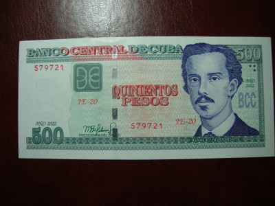 CUBA 500 PESOS 2022 UNC foto