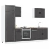 VidaXL Set dulap de bucătărie 7 piese &bdquo;Kalmar&rdquo; lemn negru prelucrat