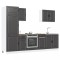 vidaXL Set dulap de bucătărie 7 piese &bdquo;Porto&rdquo; lemn negru prelucrat 3314782