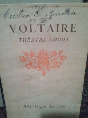 Voltaire - Theatre choisi (1926) foto