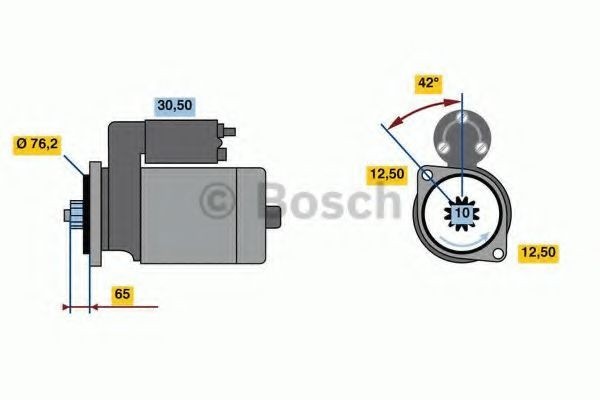 Starter VW BORA (1J2) (1998 - 2005) BOSCH 0 986 018 390