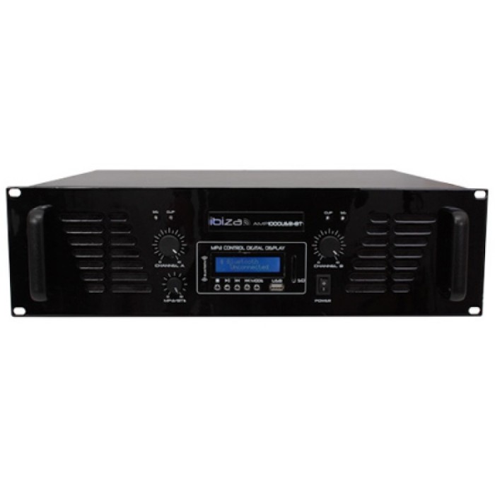 Amplificator Ibiza, XLR, RCA, jack 6.35 mm, Bluetooth, 2 x 800 W Amplificator Ibiza, XLR, RCA, jack 6.35 mm, Bluetooth, 2 x 800 W