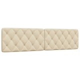 vidaXL Pernă pentru tăblie de pat, crem, 200 cm, material textil