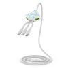 Cablu de incarcare telefon 5in1 cu micro USB,type C,iphone si 2x USB - Alb, Dactylion