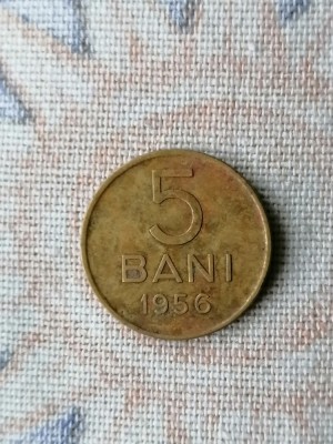 Moneda Rom&amp;acirc;nia 5 Bani 1956. * foto