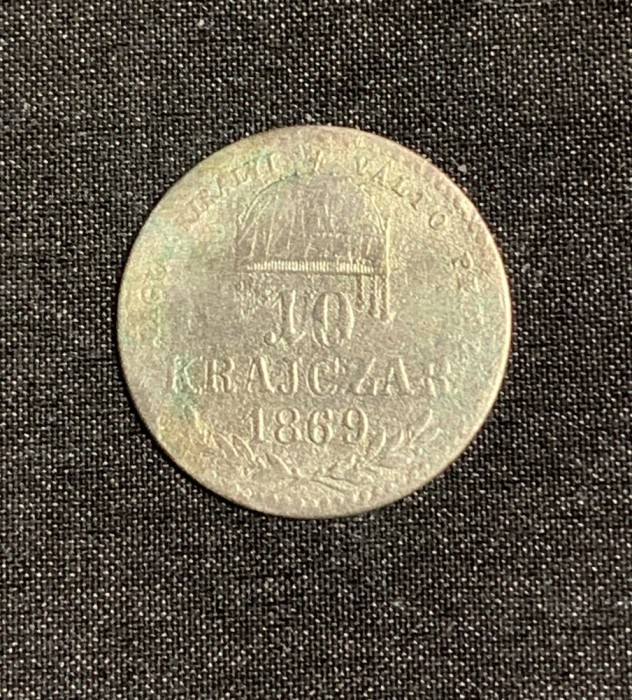 Moneda 10 kreuzer 1869 argint Ungaria