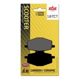 SBS - Plăcuțe de fr&acirc;nă 107CT pentru scuter [Carbon / Ceramic]