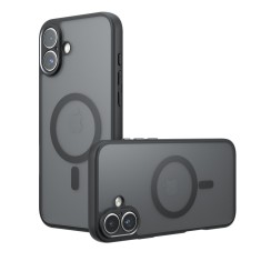 Husa pentru iPhone 17 Asteroid GSM PureFrost MagSafe, negru frost