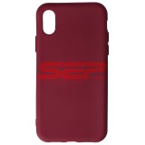 Husa Silicon Burgundy iPhone XS - Calitate Premium, High Copy Apple