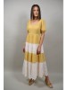 Rochie Boho Chic Lunga Cut Out Patti Galbena S-M Y TWO WOMEN Bumbac Poliester Rochii de Zi Ocazie Speciala Eleganta Summer Vibes