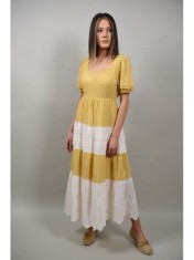 ROCHIE BOHO CHIC LUNGA CUT OUT PATTI Galben S-M