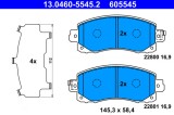 ATE 13.0460-5545.2 set placute frana,frana disc